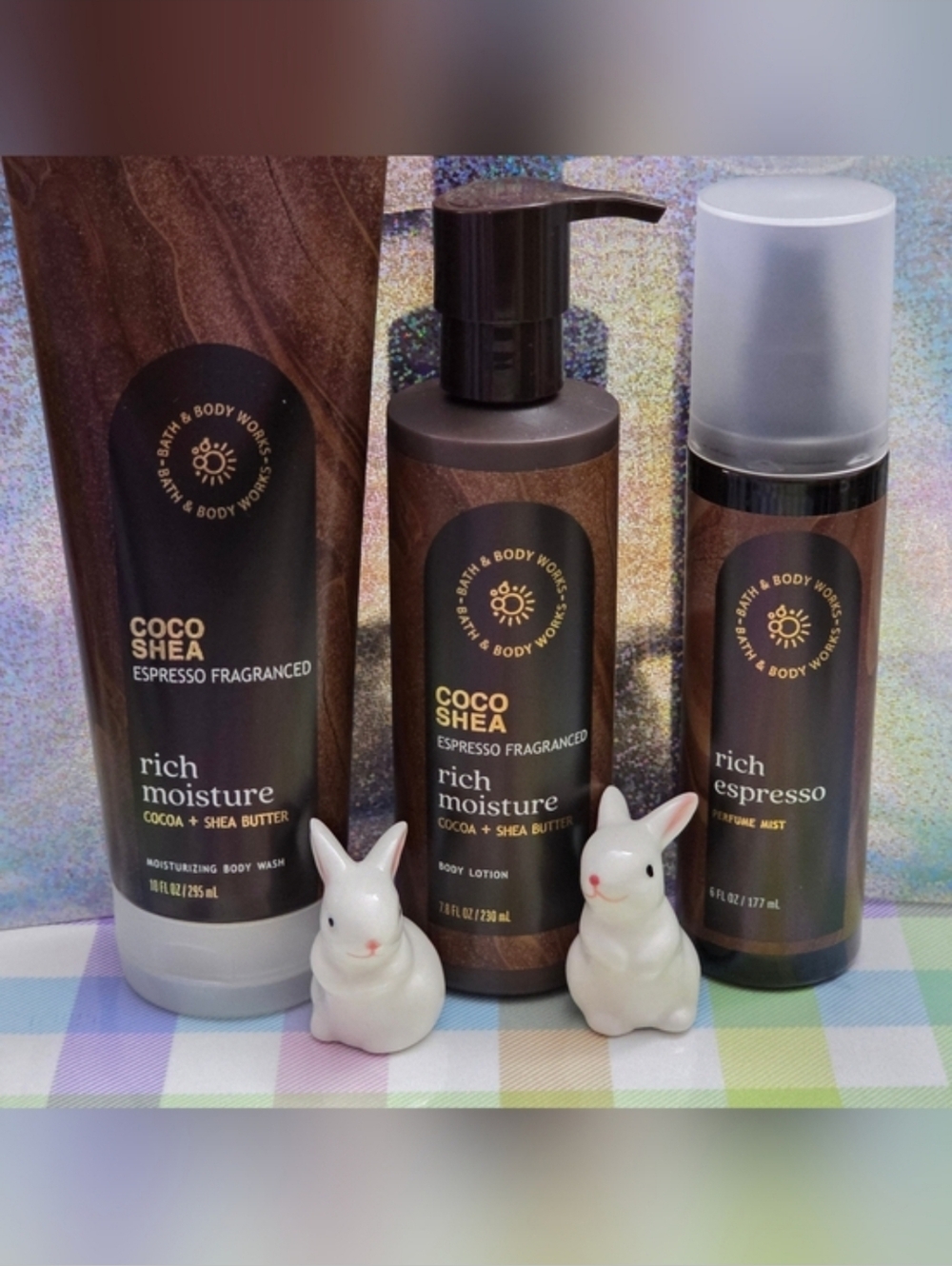 Bath & Body Works Coco Shea Rich Moisture 3pc Espresso Body Care Set NEW Rare